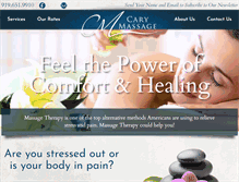 Tablet Screenshot of carymassagetherapy.com